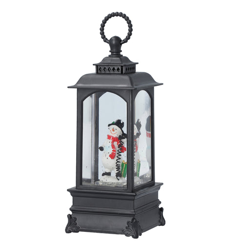 Laterne mit warmer Beleuchtung und Musik