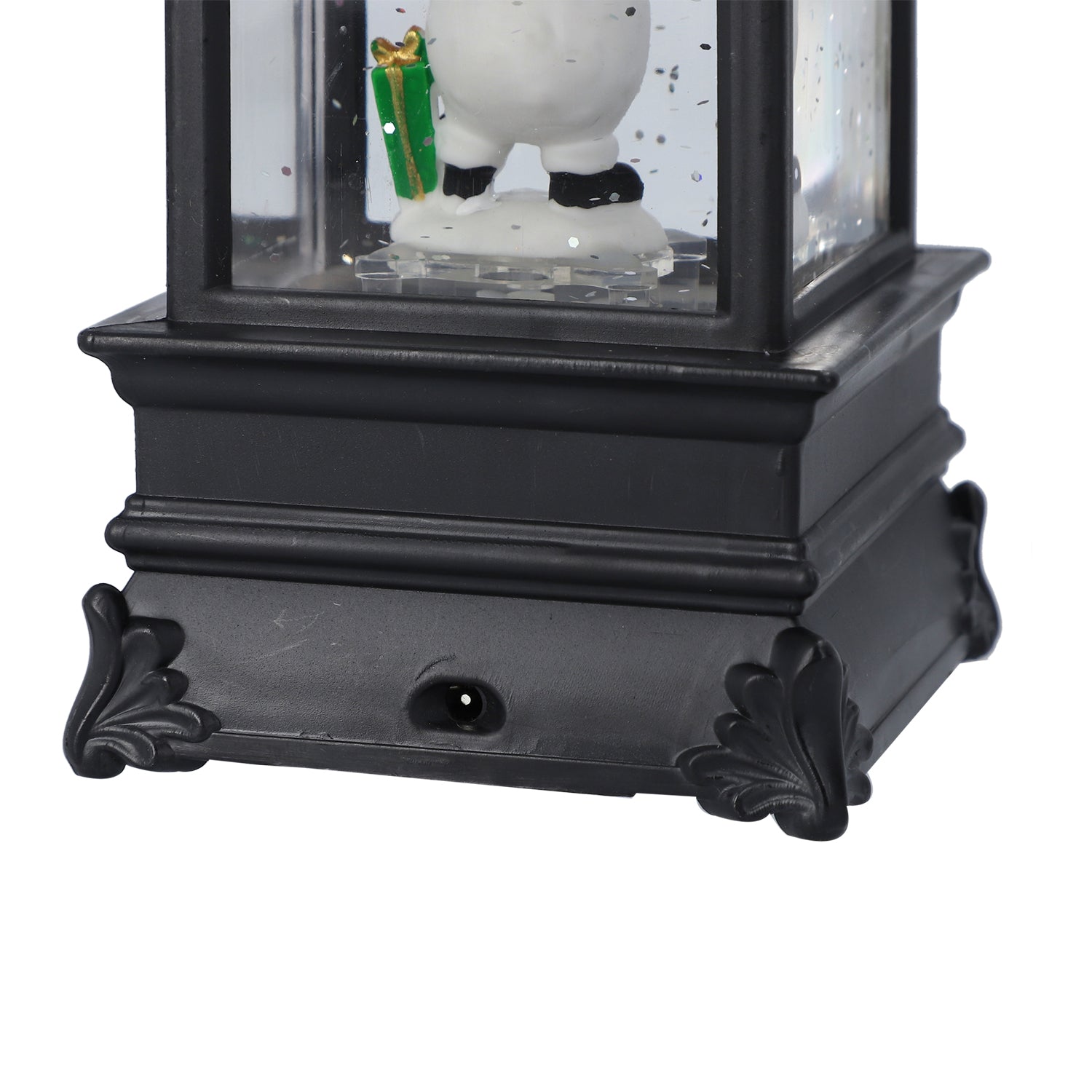 Laterne mit warmer Beleuchtung und Musik