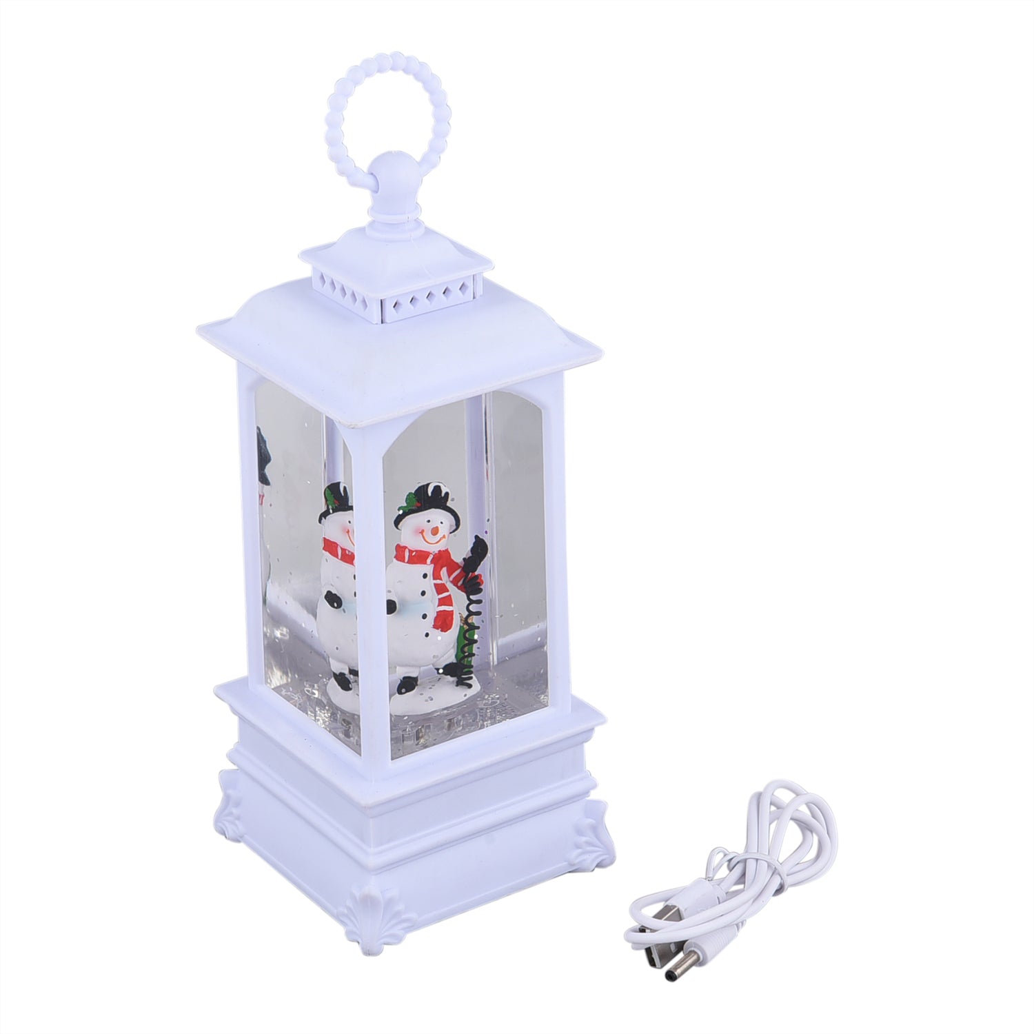 Laterne mit warmer Beleuchtung und Musik