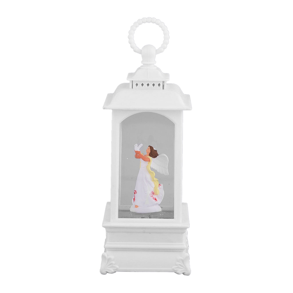 Laterne mit warmer Beleuchtung und Musik