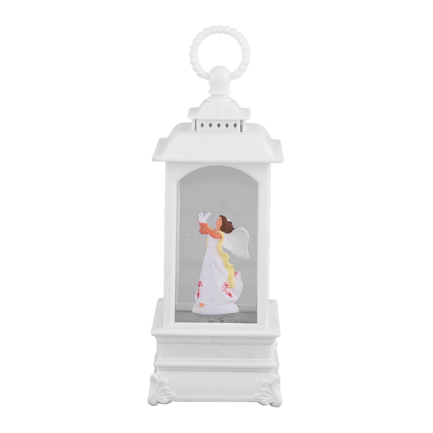 Laterne mit warmer Beleuchtung und Musik