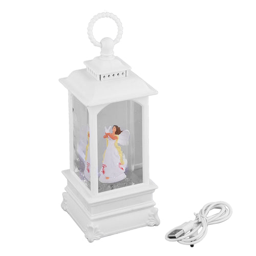 Laterne mit warmer Beleuchtung und Musik